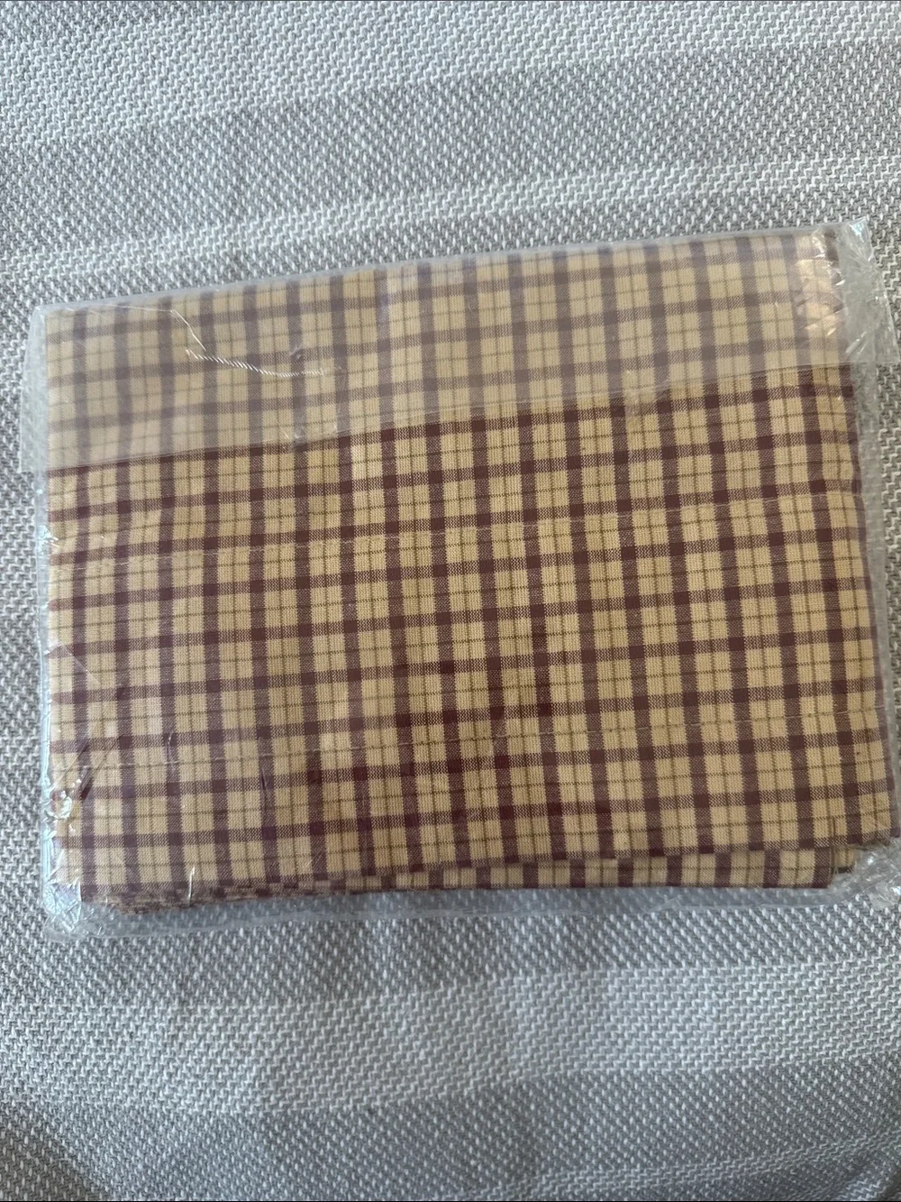 PARK Designs Burgundy and Tan Plaid Valance